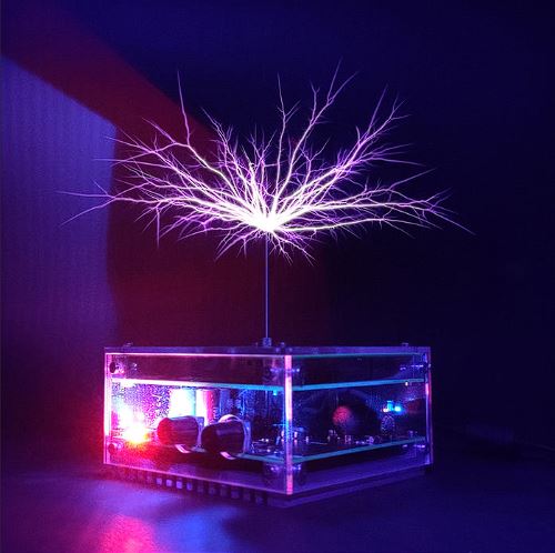 The ElectroMusik Bluetooth Tesla Coil Speaker